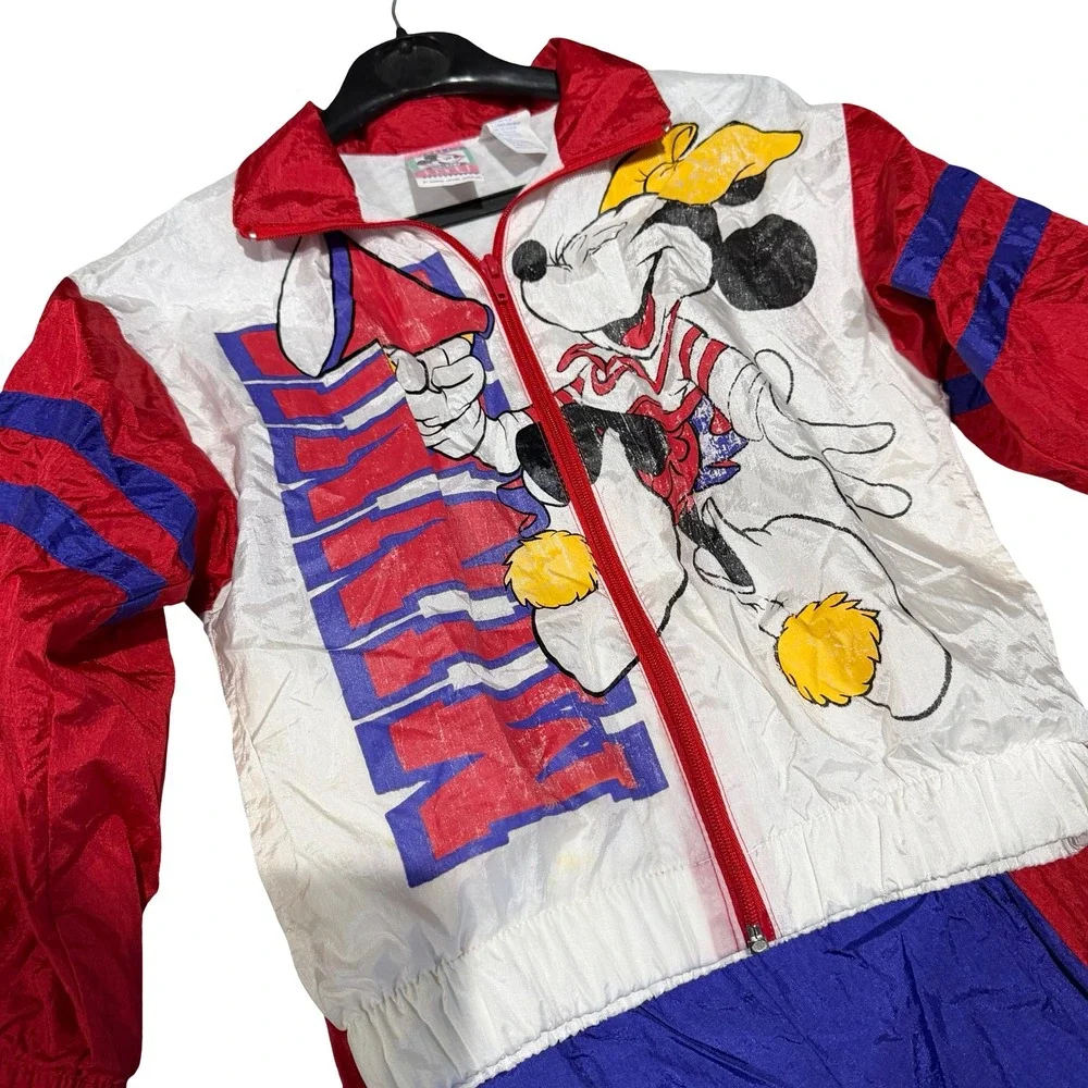 Vintage Disney Mickey Mouse‎ Tracksuit Size 6 Windbreaker 2 Piece Set 90s